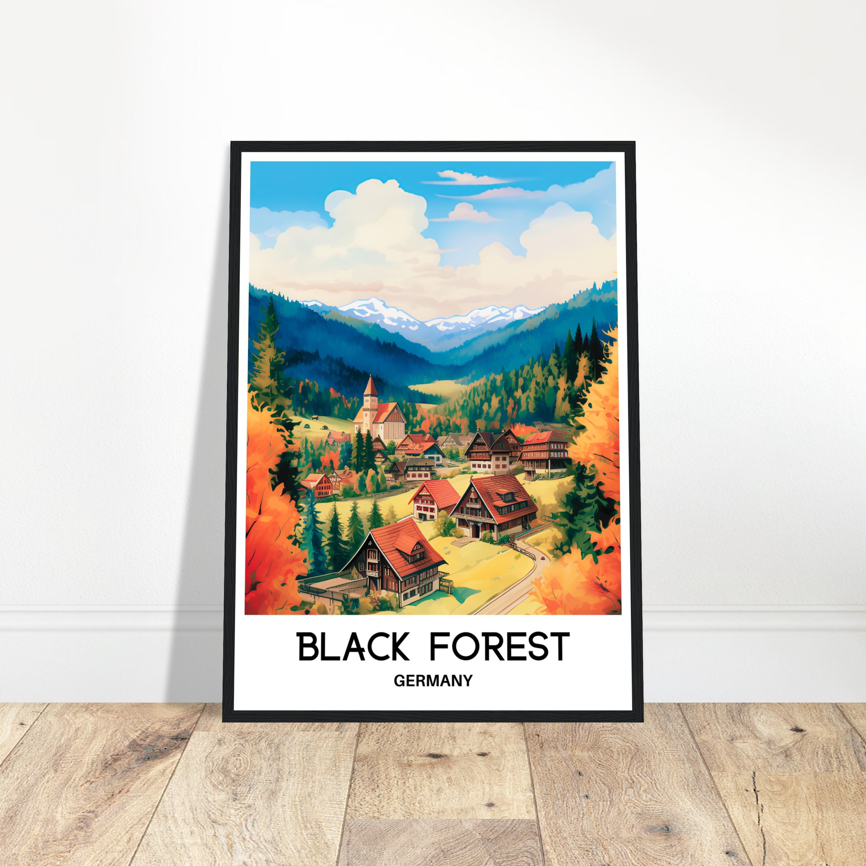 Black Forest Watercolor Print Black Forest Travel Poster German