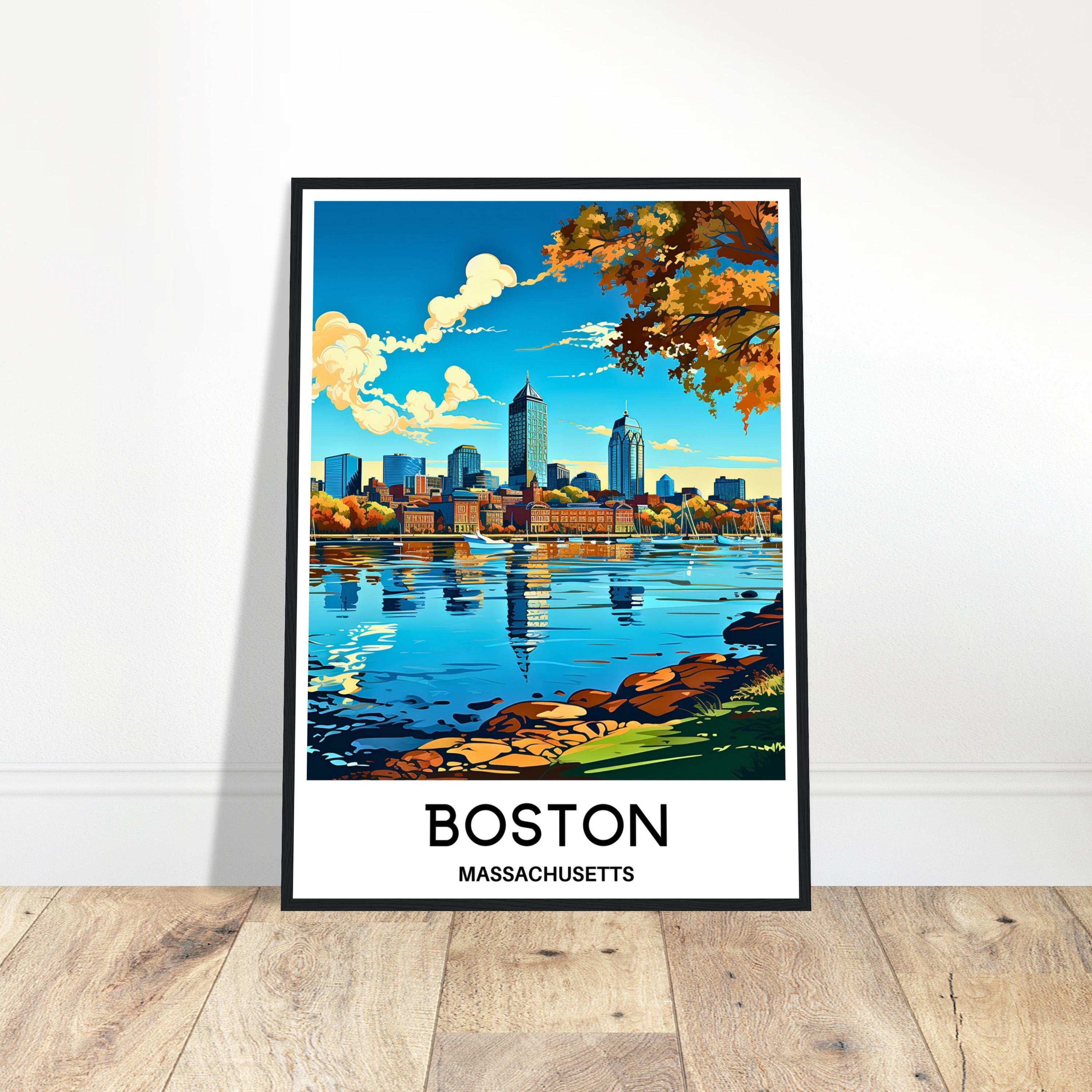 Boston Travel Print Boston Poster American Art Print Massachusetts