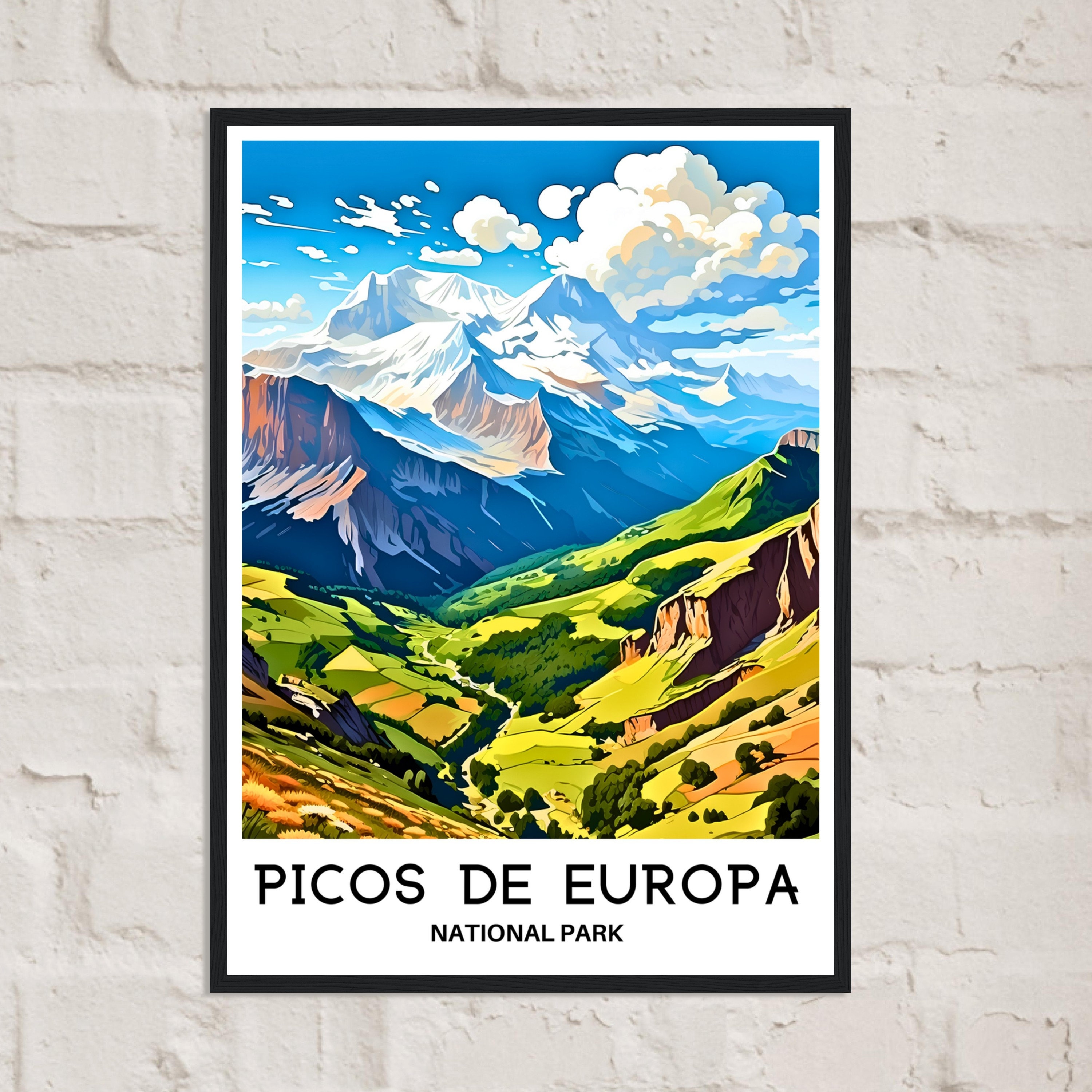 Picos De Europa National Park Travel Print Picos De Europa Poster