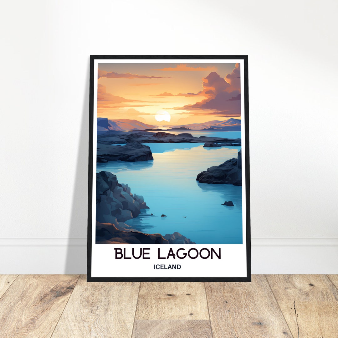 Blue Lagoon Travel Poster Blue Lagoon Travel Print Blue Lagoon Art