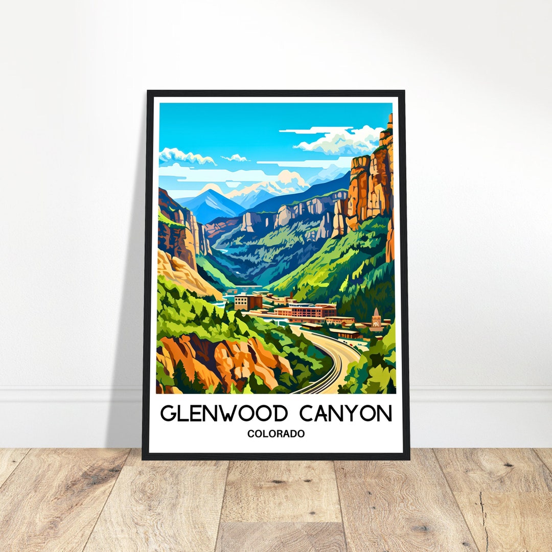 Glenwood Canyon Travel Print Glenwood Canyon Poster American Art Print