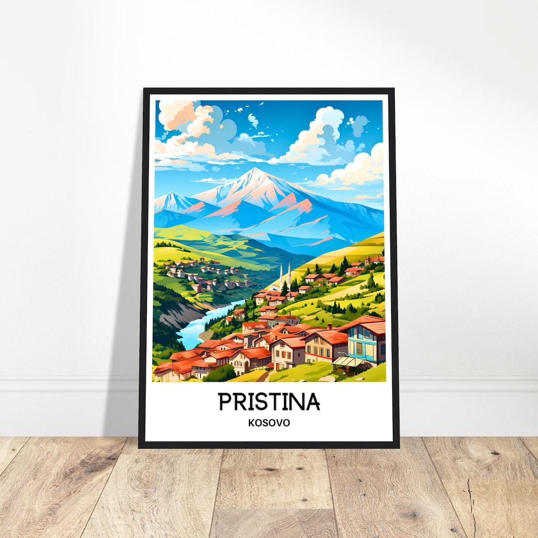 Pristina Reise Druck Pristina Poster Kosovan Kunst Druck Kosovan