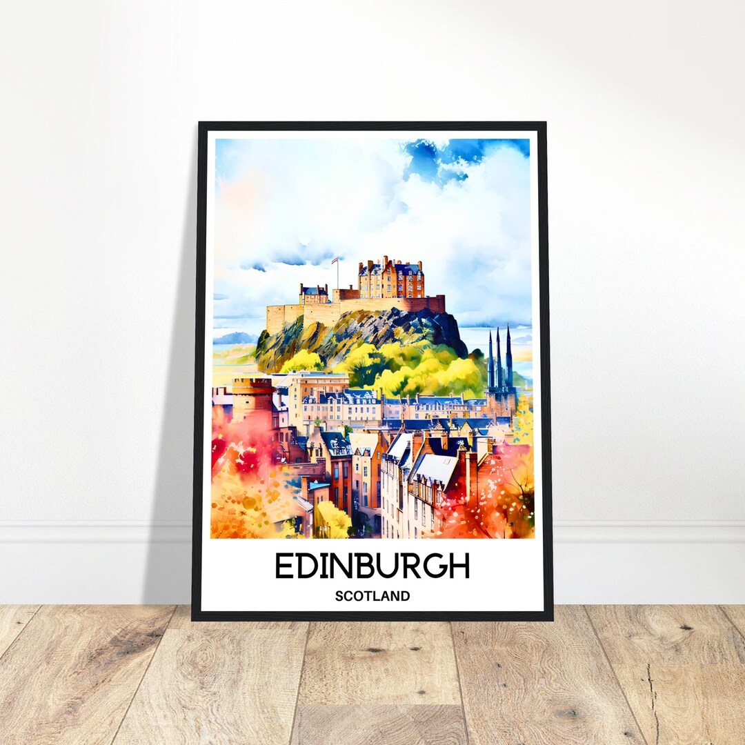 Edinburgh Watercolor Print Edinburgh Travel Poster Scottish Art Print ...