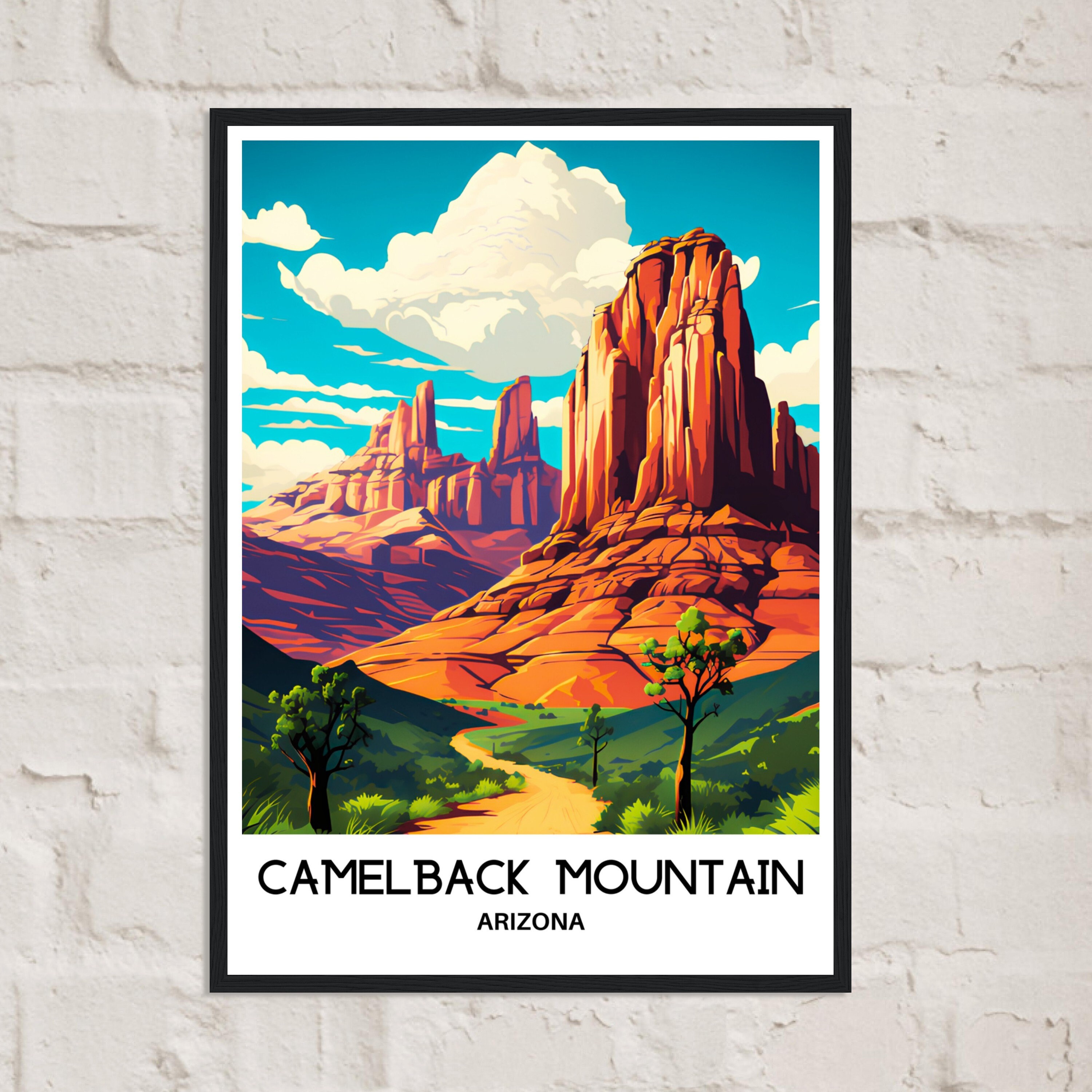 Camelback Mountain Travel Print Camelback Mountain Poster American