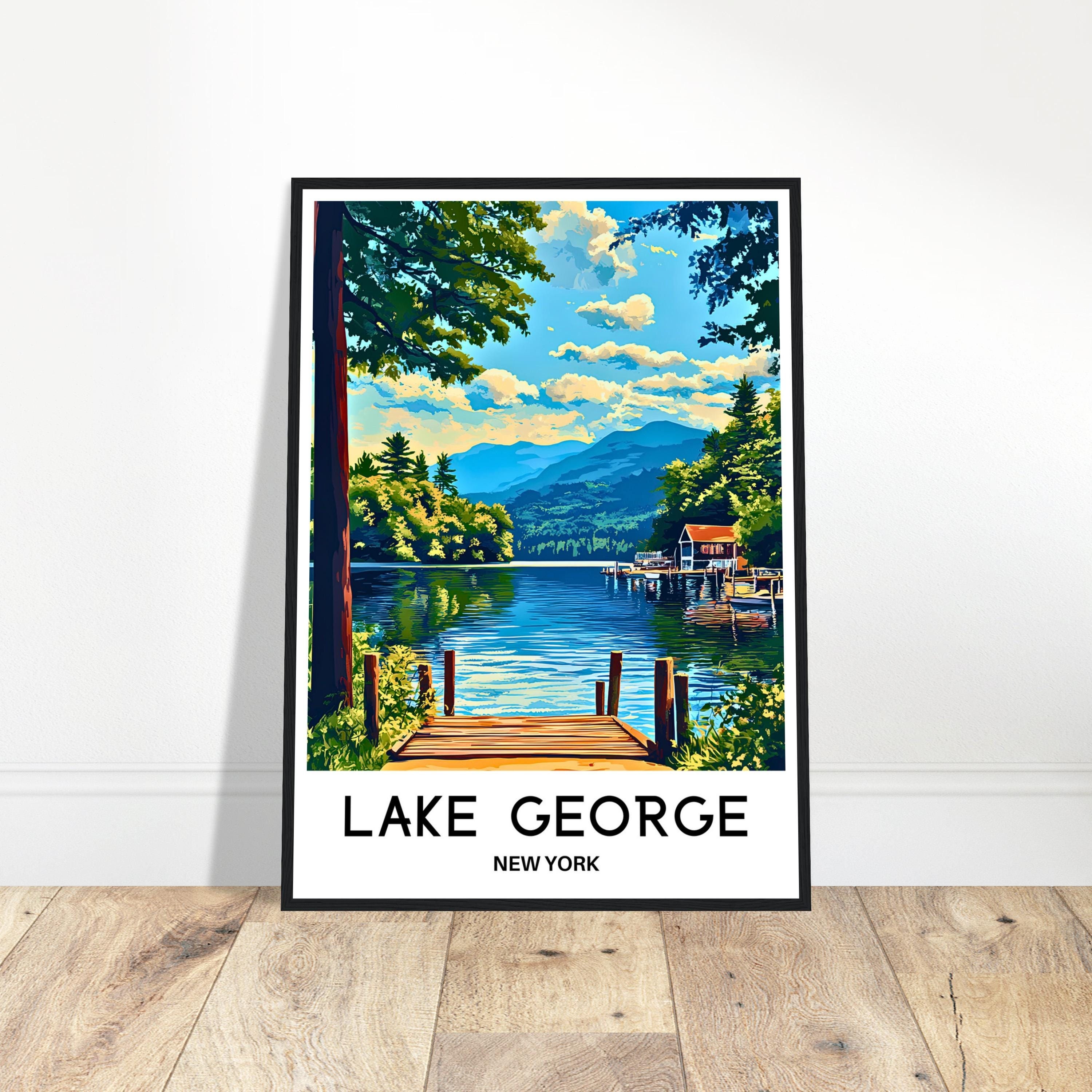 Lake George Travel Print Lake George Poster American Art Print New