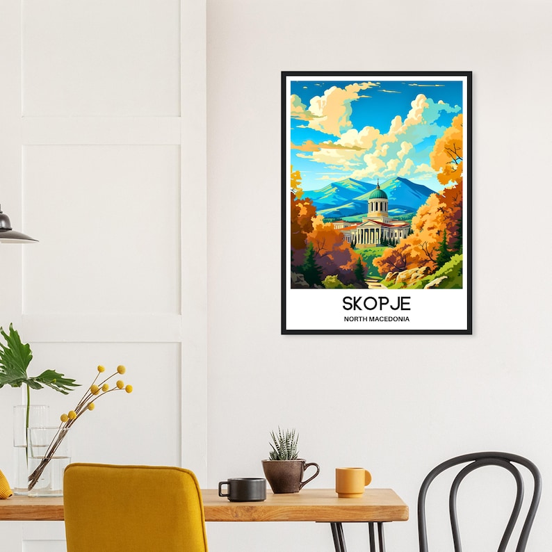 Skopje Travel Print Skopje Poster Macedonian Art Print North Macedonia