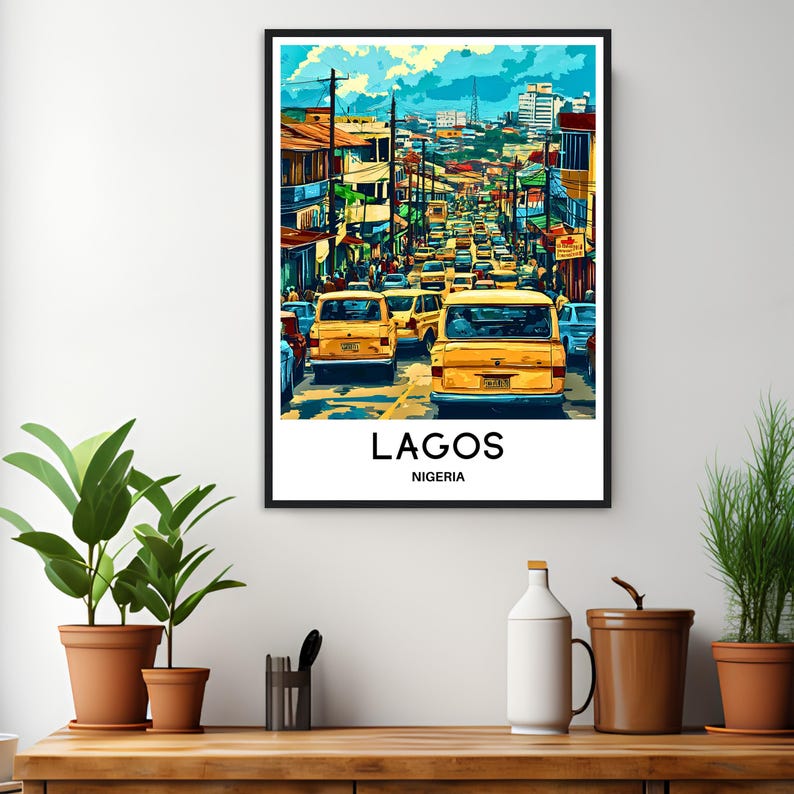 Lagos Travel Print Lagos Poster African Art Print Nigeria Lover Gift