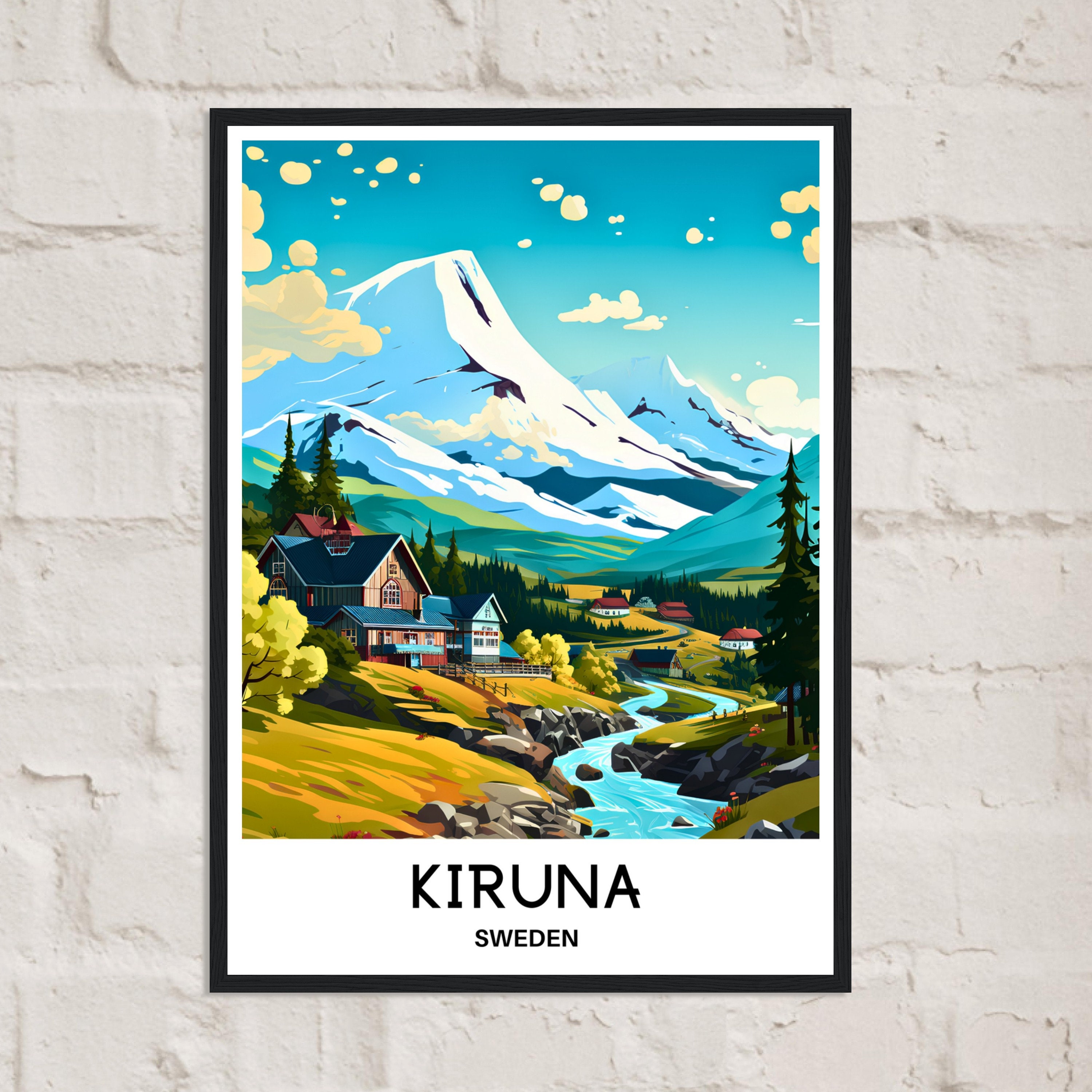 Kiruna Travel Print Kiruna Poster Swedish Art Print Sweden