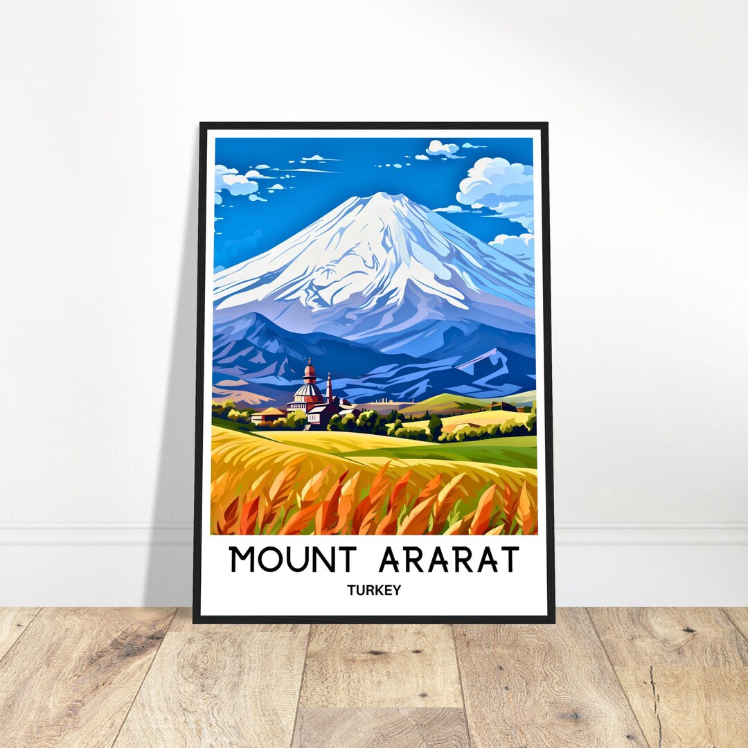 Mount Ararat Travel Print Mount Ararat Poster Turkish Art Print Turkey ...