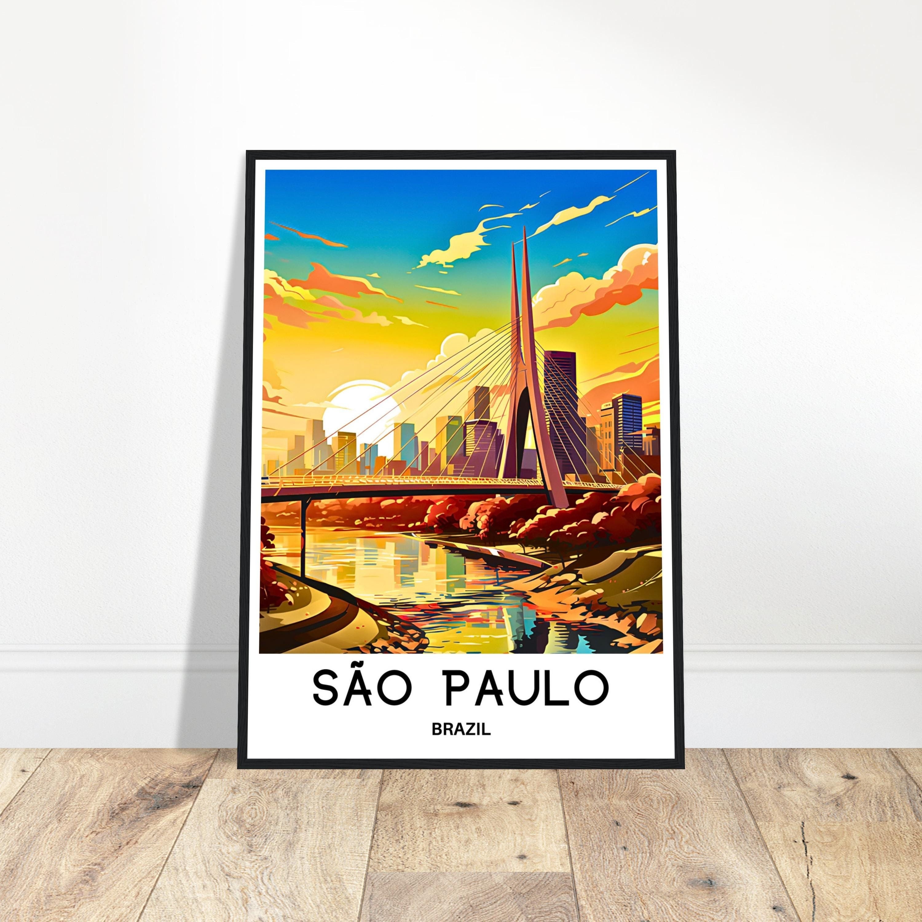 Sao Paulo Travel Print Sao Paulo Poster Brazilian Art Print