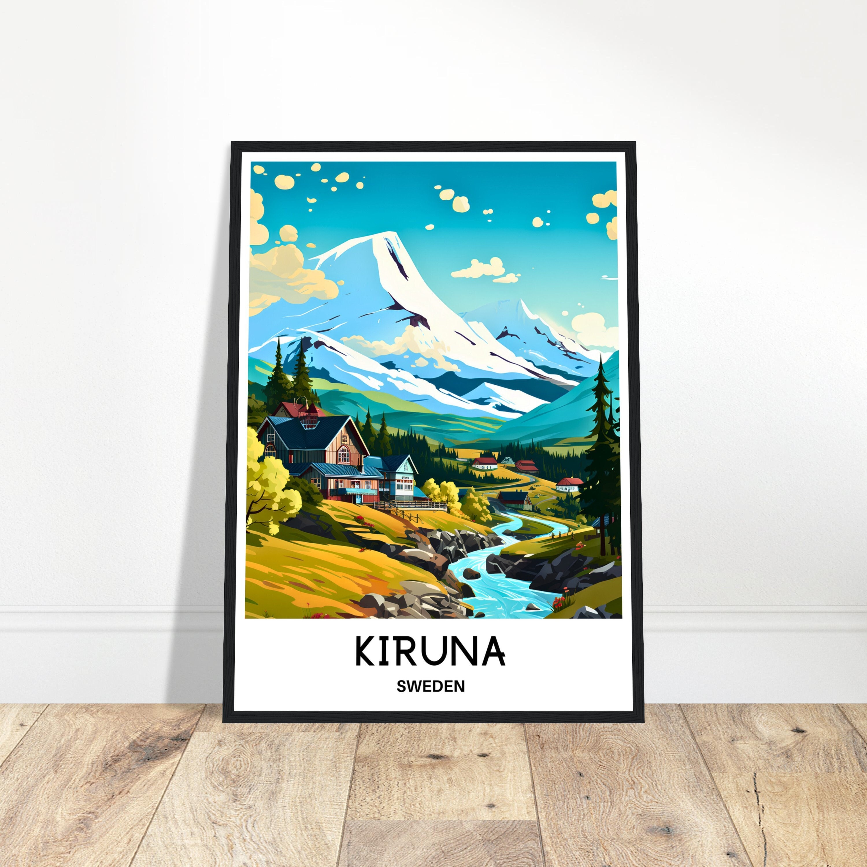 Kiruna Travel Print Kiruna Poster Swedish Art Print Sweden