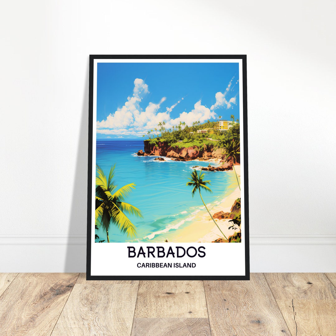 Barbados Travel Poster Barbados Travel Print Barbados Island Print