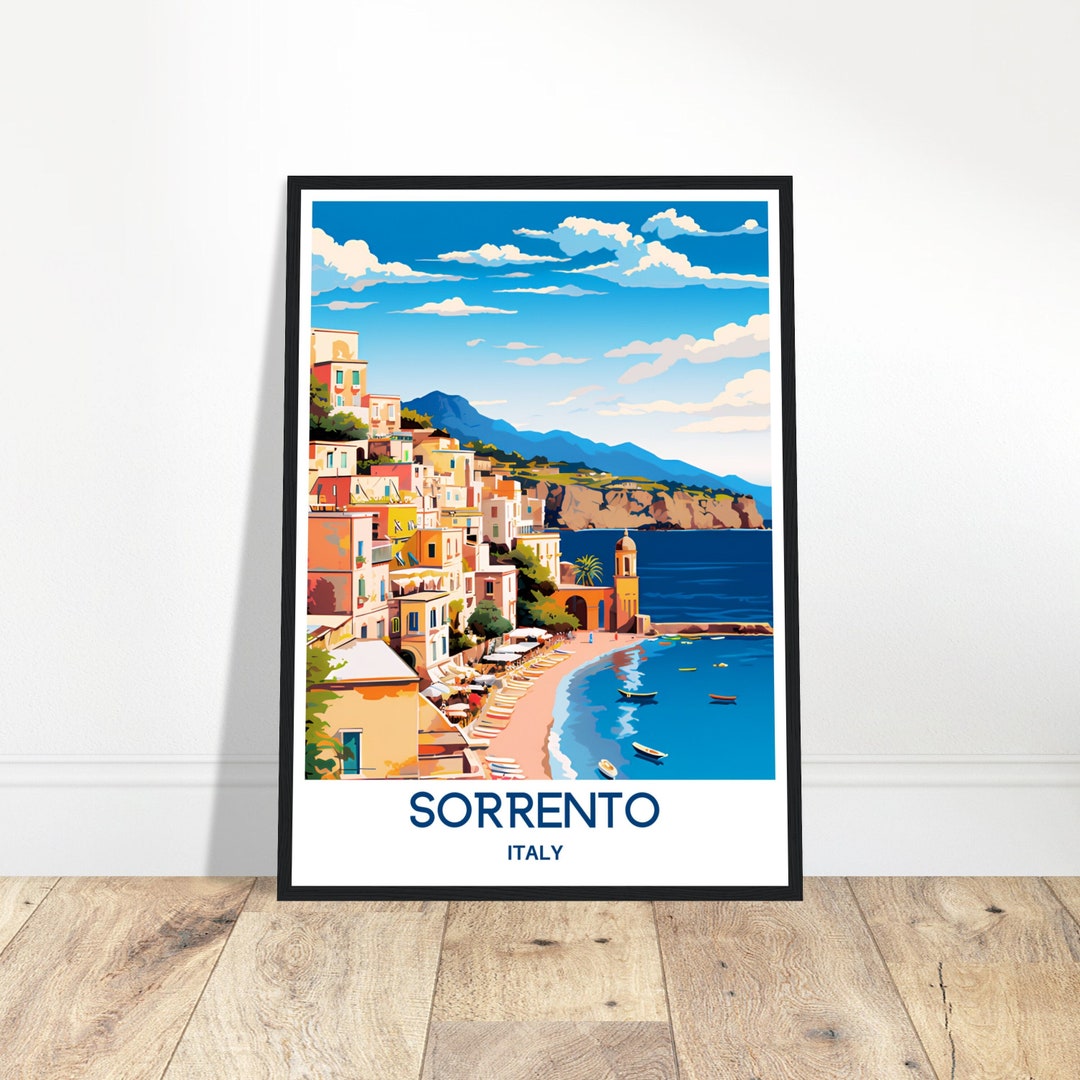 Sorrento Travel Poster Sorrento Travel Print Sorrento Italy Print Sorrento Poster Sorrento ...