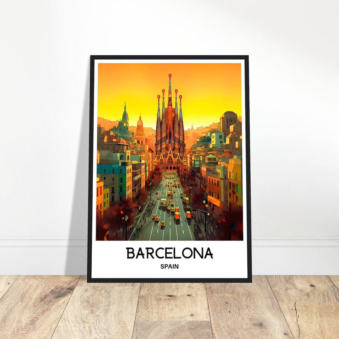 Barcelona Reise Druck Barcelona Poster Spanisch Art Print Spanien