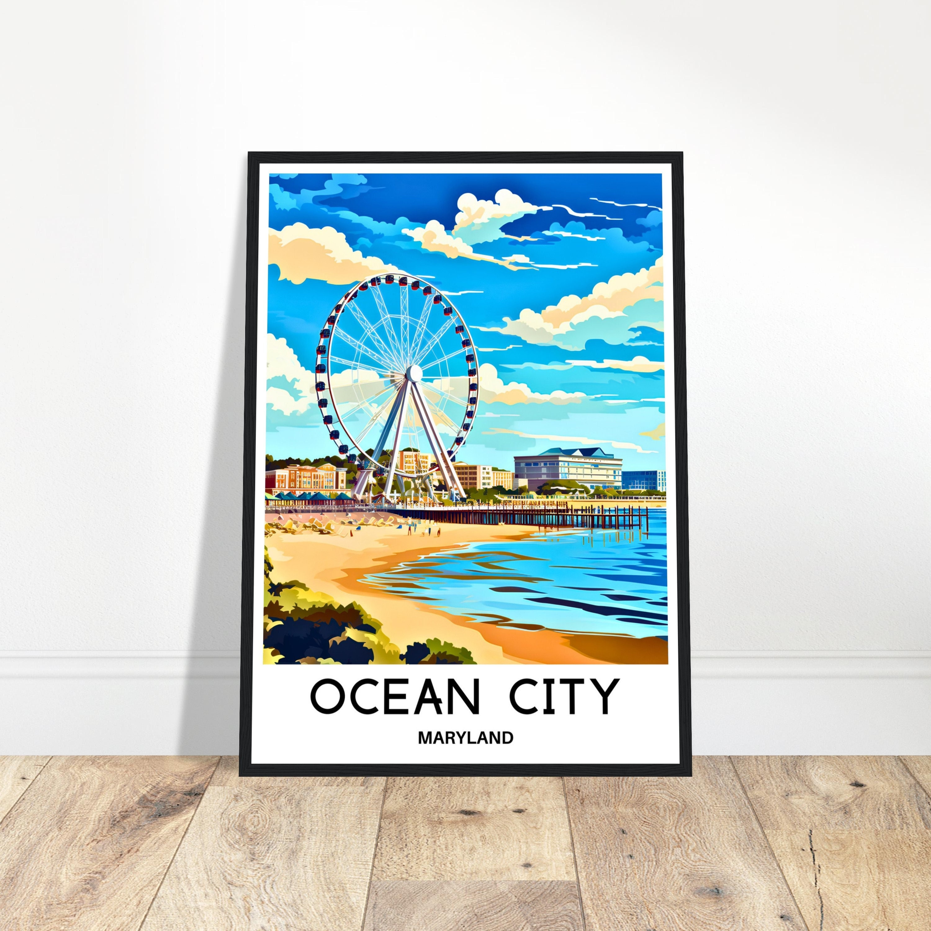 Ocean City Travel Print Ocean City Poster American Art Print