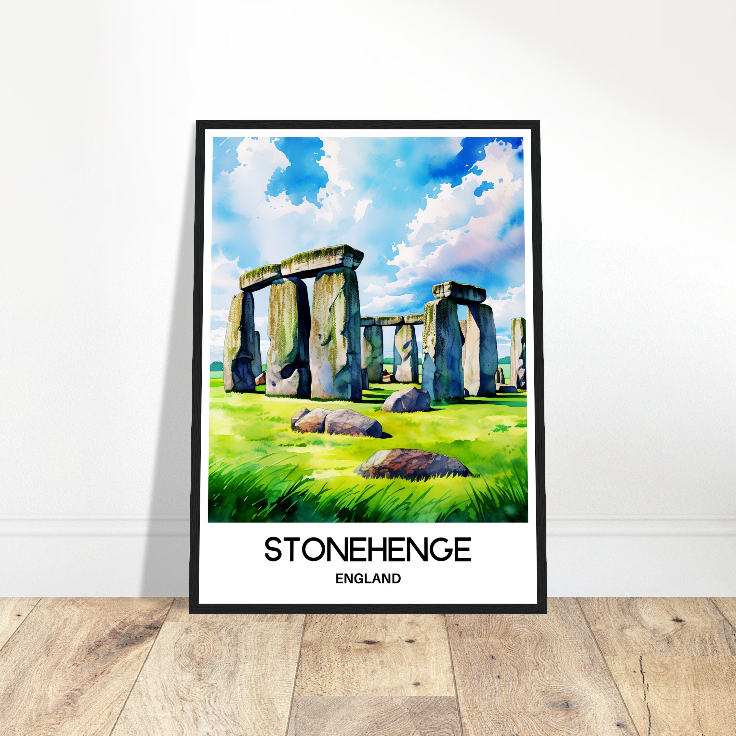 Stonehenge Watercolor Print Stonehenge Travel Poster English Art Print ...