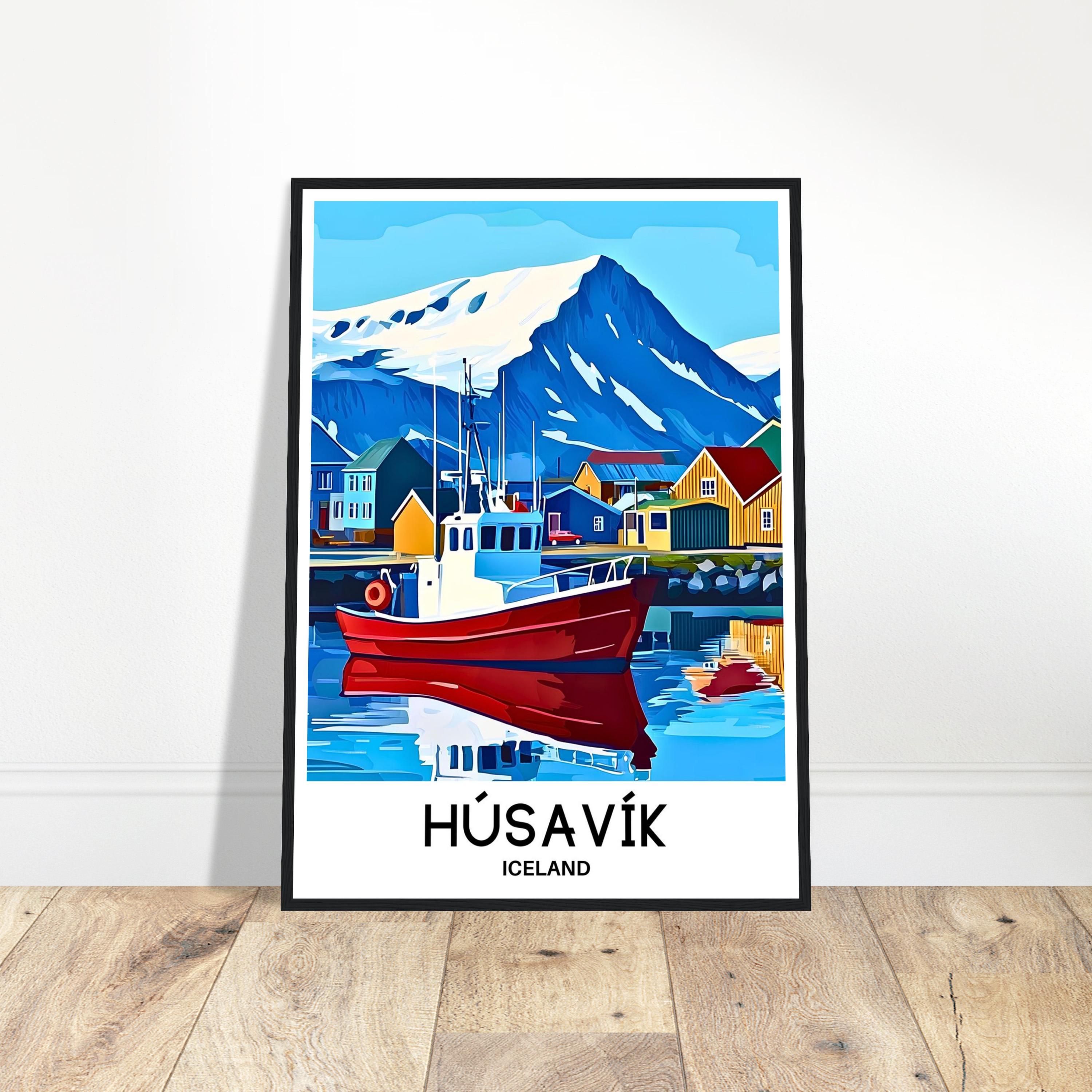 Husavik Travel Print Husavik Poster Iceland Art Print Iceland