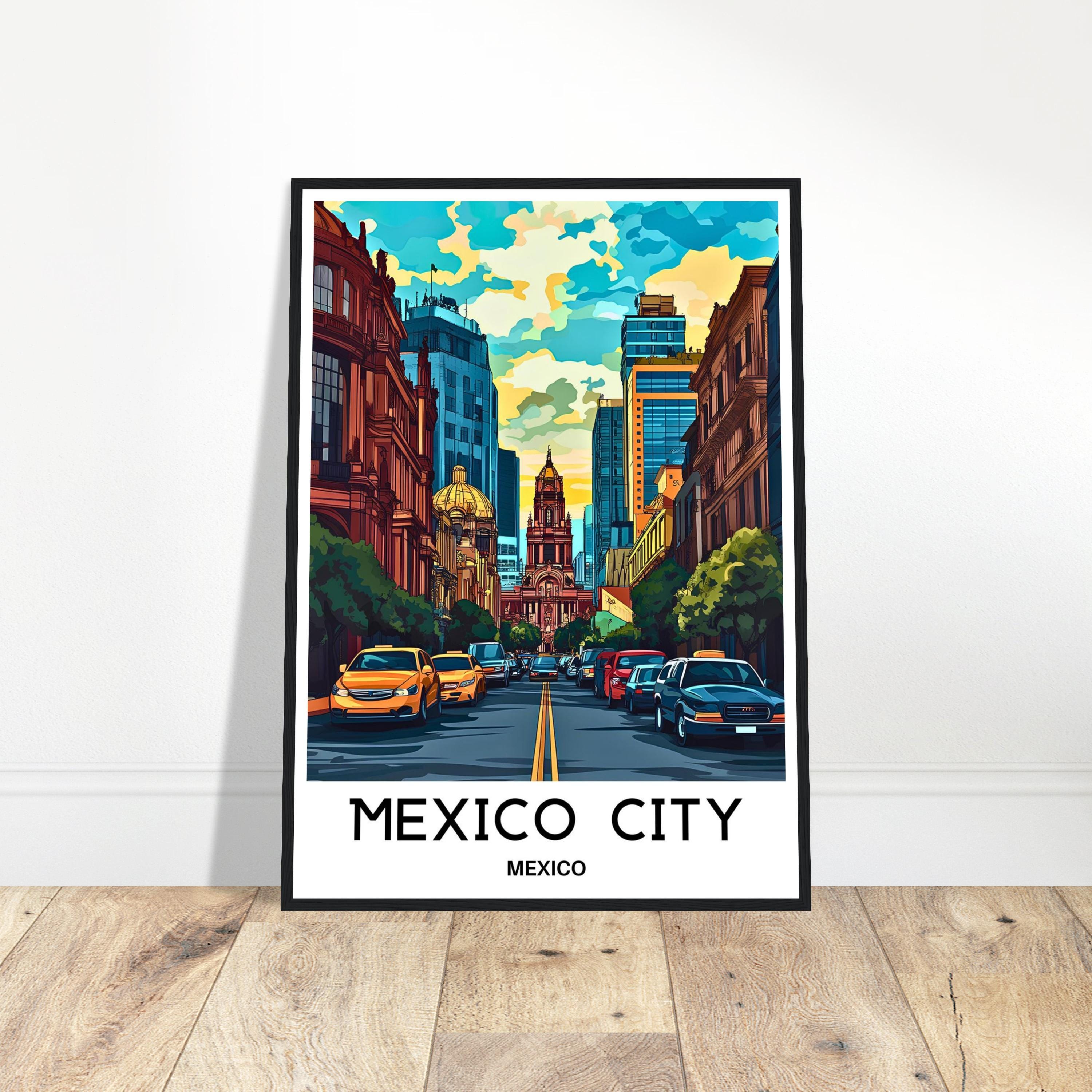 Mexico City Travel Print Poster Mexican Art Print Mexico Lover