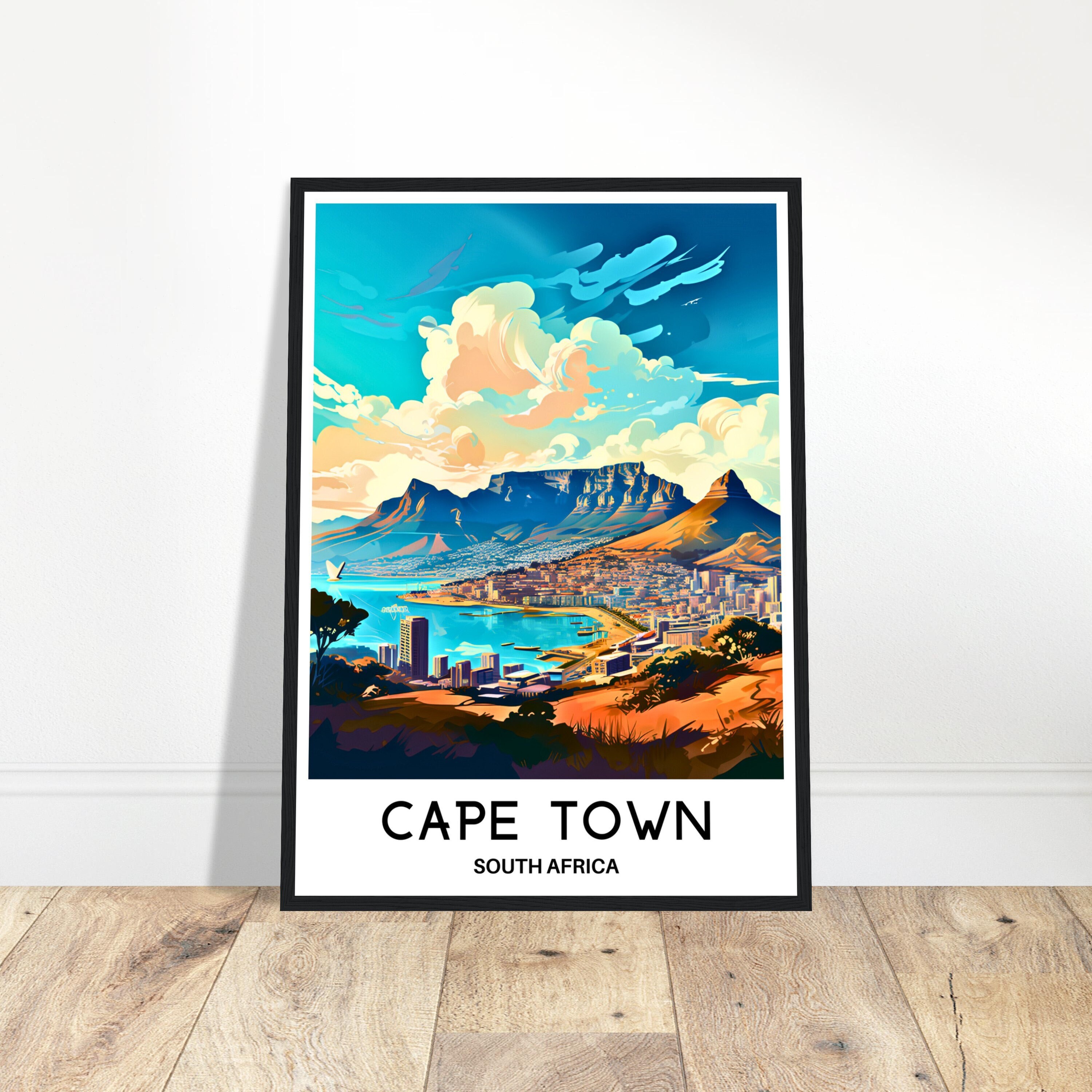Cape Town Travel Poster Cape Town Travel Print Cape Town Art Print