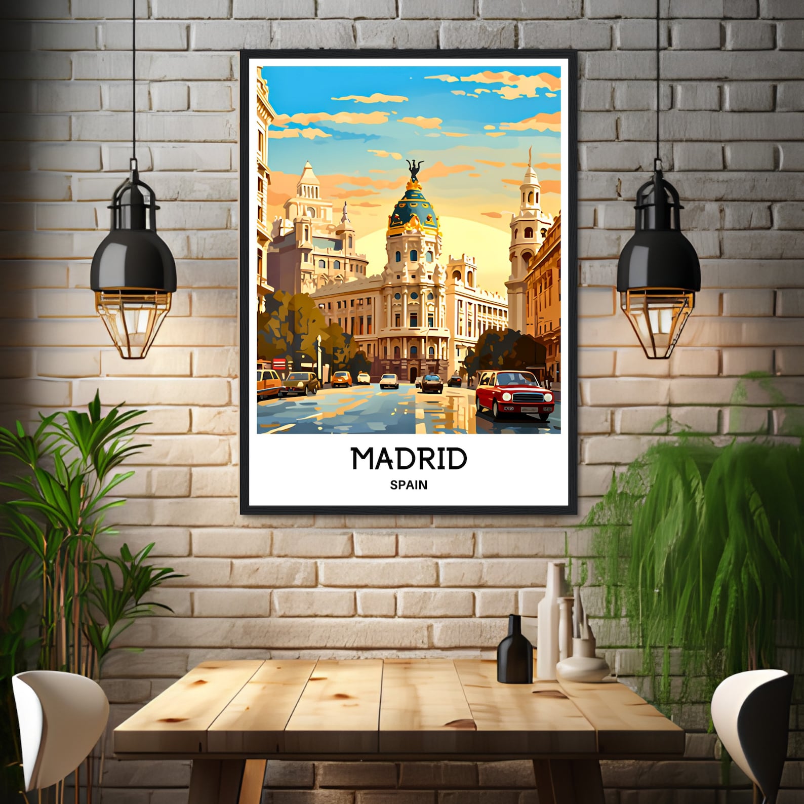 Madrid Travel Poster Madrid Travel Print Madrid Spain Print Madrid Art ...
