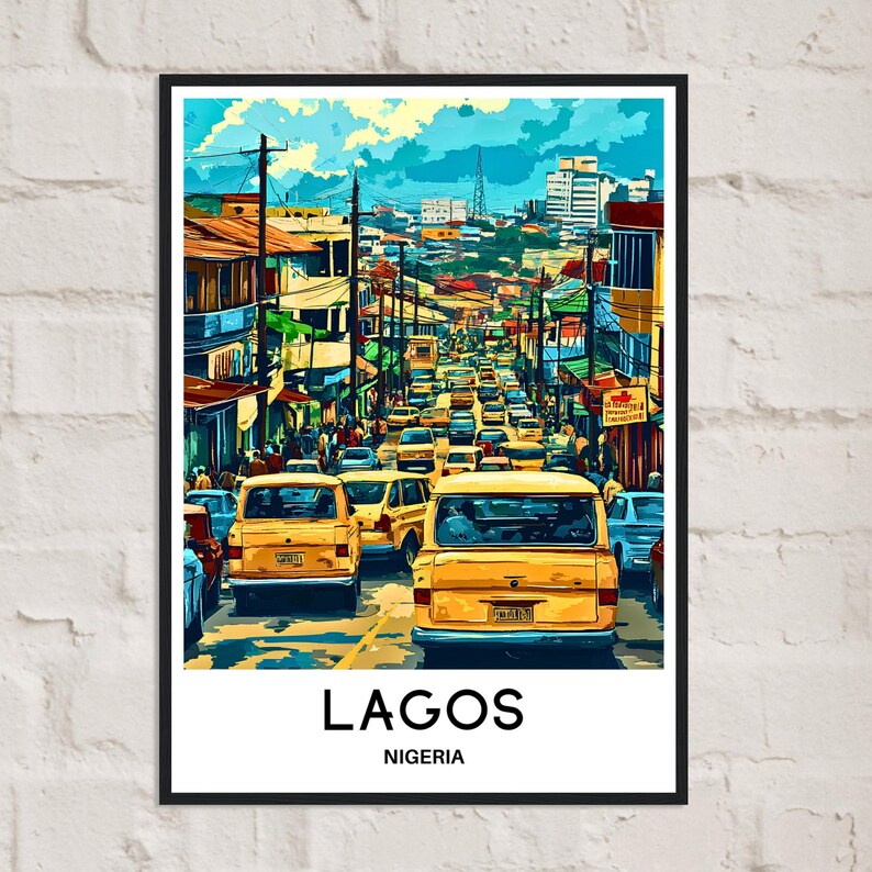 Lagos Travel Print Lagos Poster African Art Print Nigeria Lover Gift