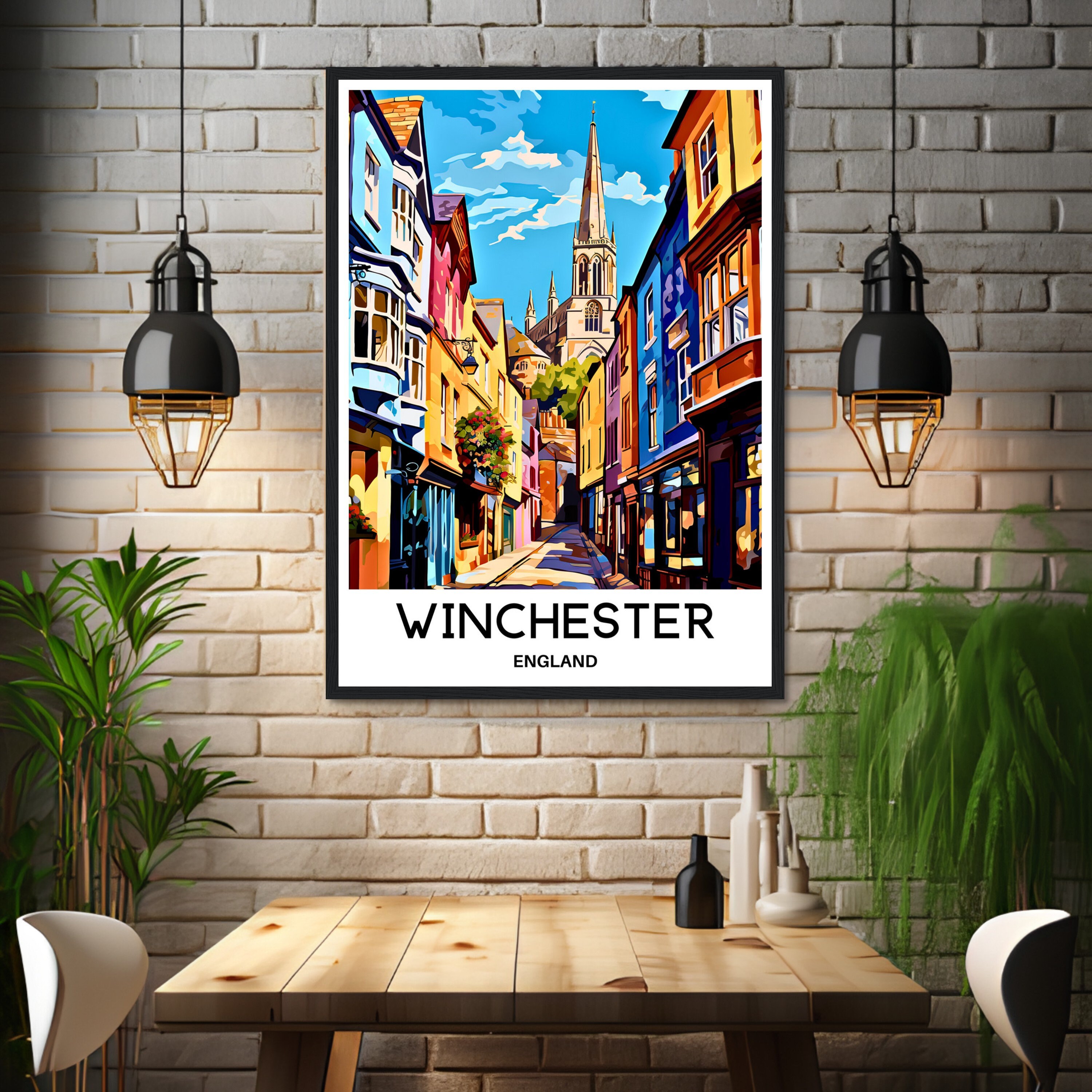 Winchester Travel Print Winchester Poster English Art Print