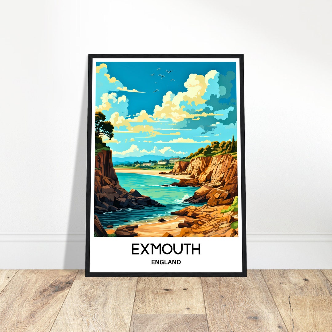Exmouth Travel Print Exmouth Poster English Art Print England Lover