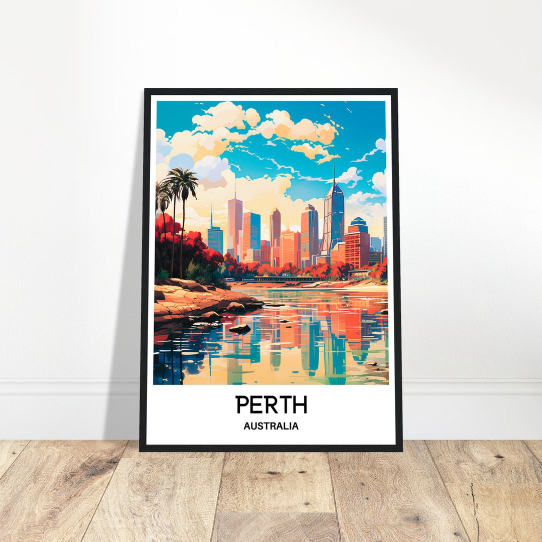Perth Community Posters Perth Travel Print Perth Poster Australian Art Print Australia Lover ...