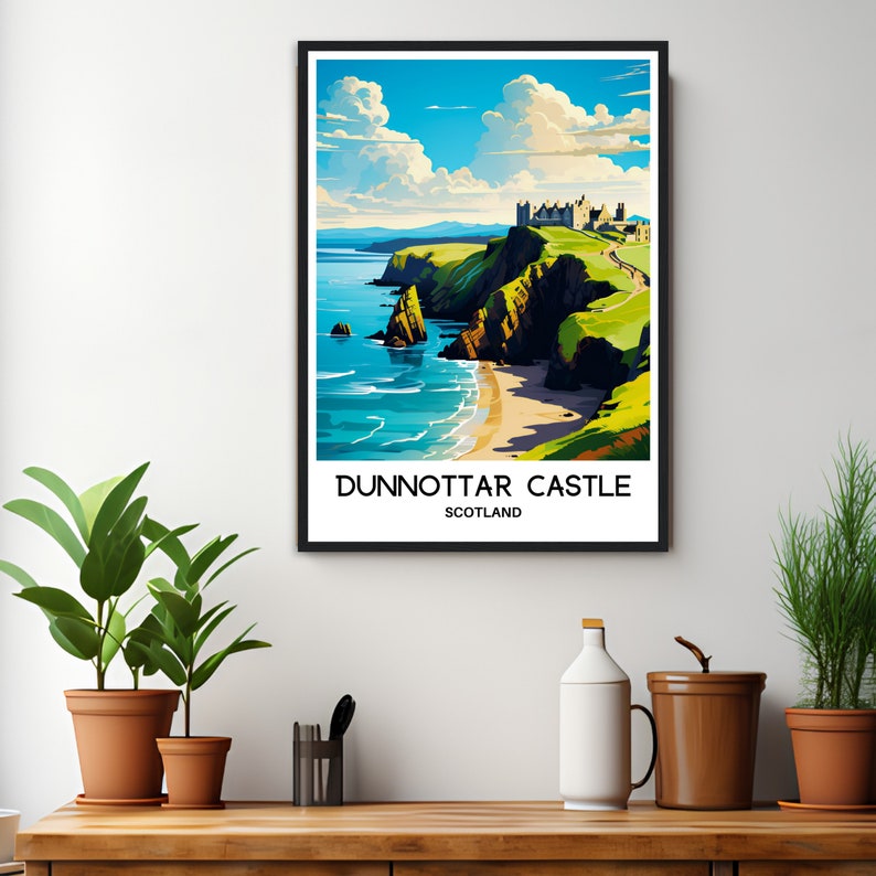 Dunnottar Castle Travel Print Dunnottar Castle Poster Scottish Art