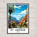 St. George Travel Print St. George Poster American Art Print Utah Lover ...