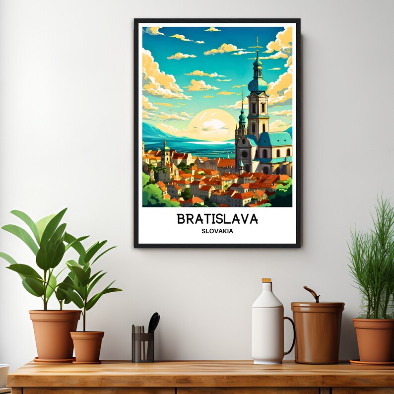 Bratislava Travel Print Bratislava Poster Slovakian Art Print Slovakia