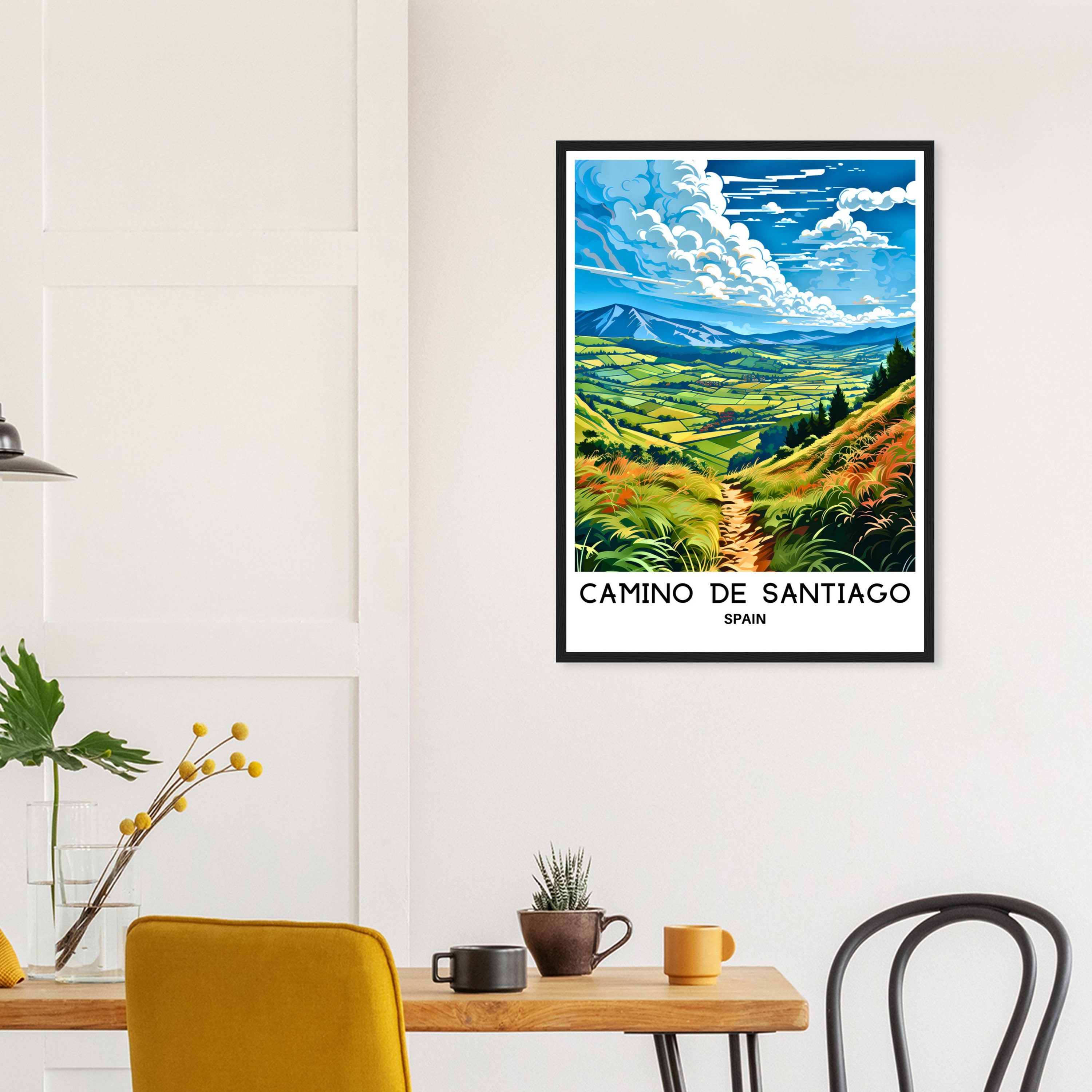 Camino De Santiago Travel Print Camino De Santiago Poster Spanish