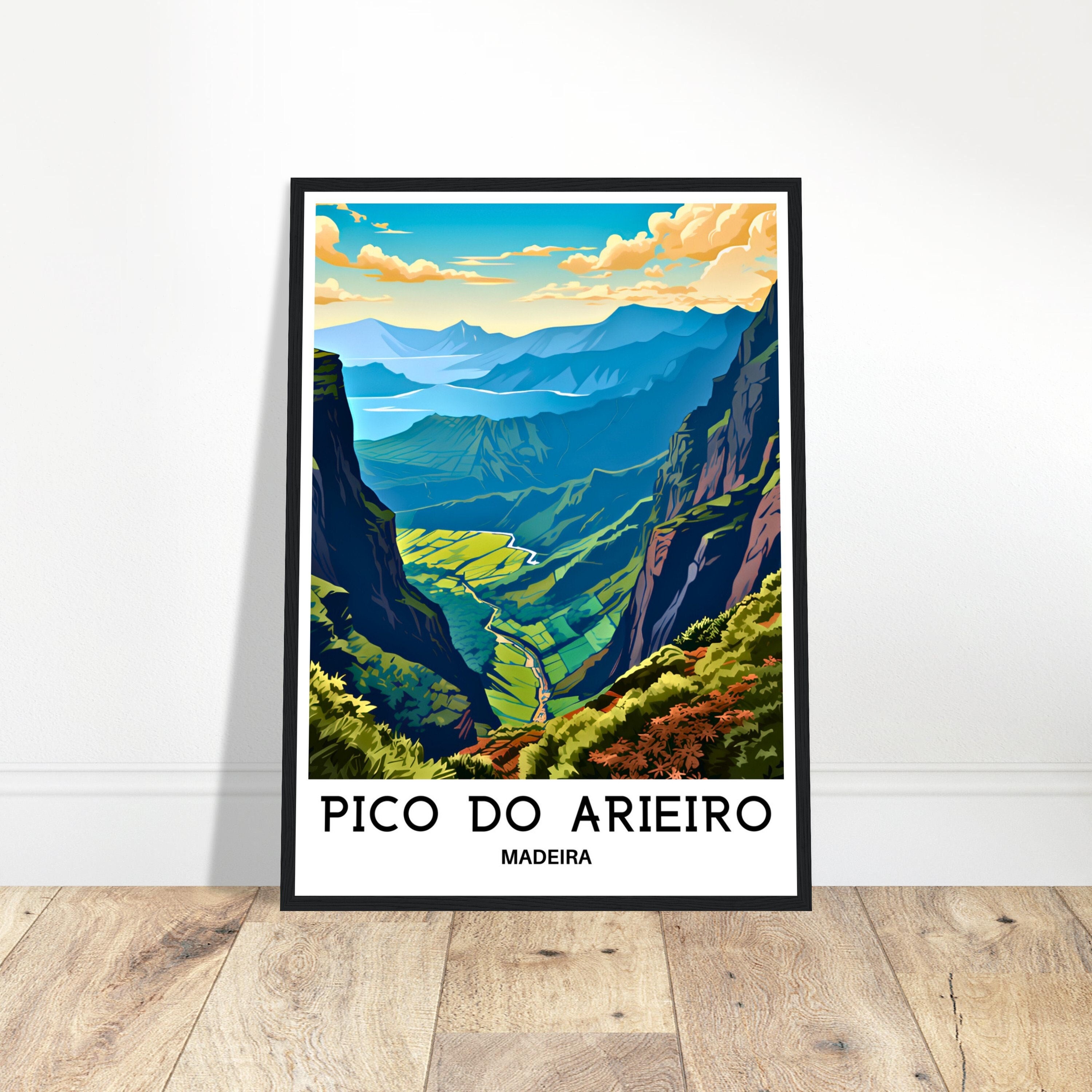 Madeira Travel Print Pico do Arieiro Poster Portuguese Art Print Madeira Lover Gift Portugal Wall Hanging Madeira Island Home Office Decor