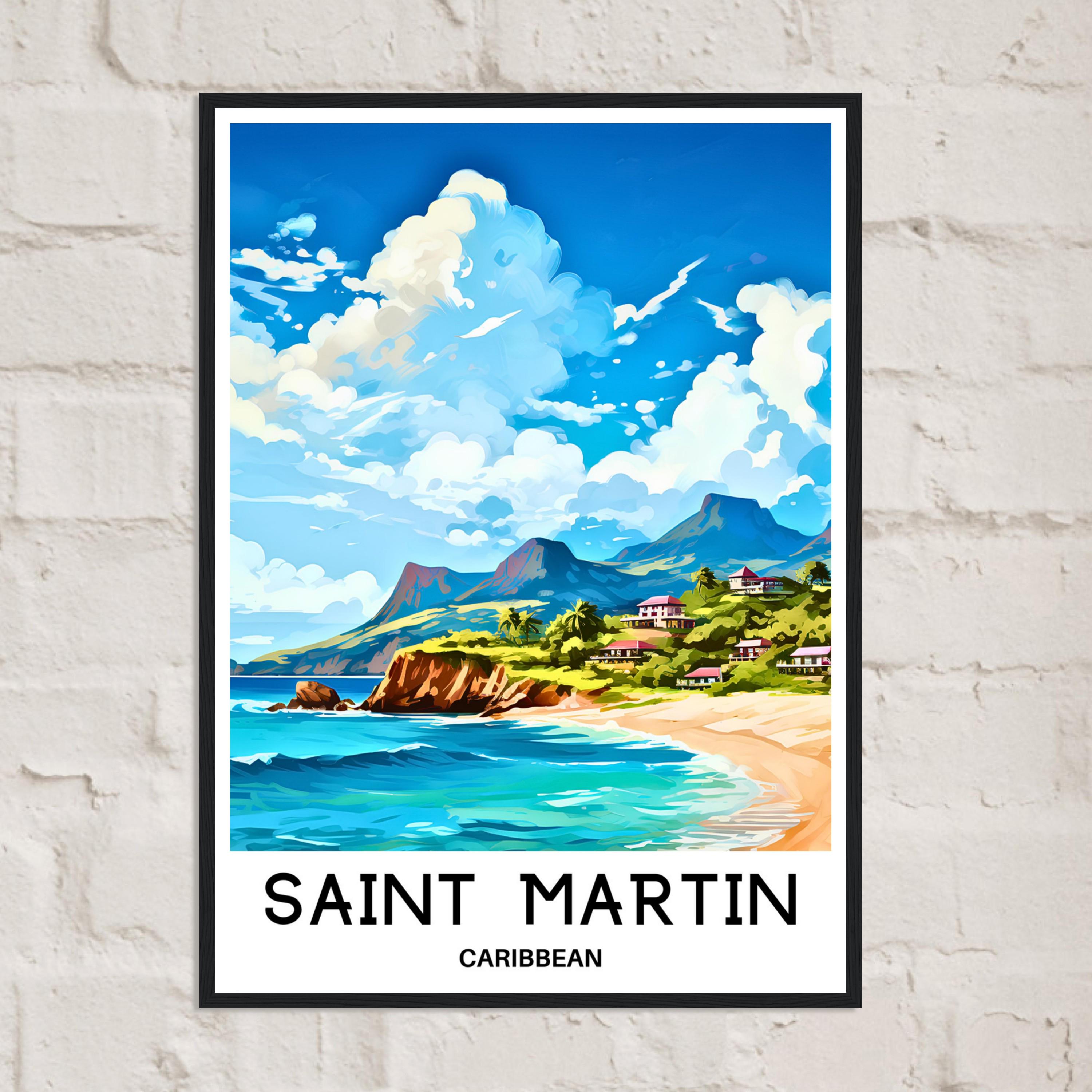 Saint Martin Watercolor Print Saint Martin Travel Poster Caribbean