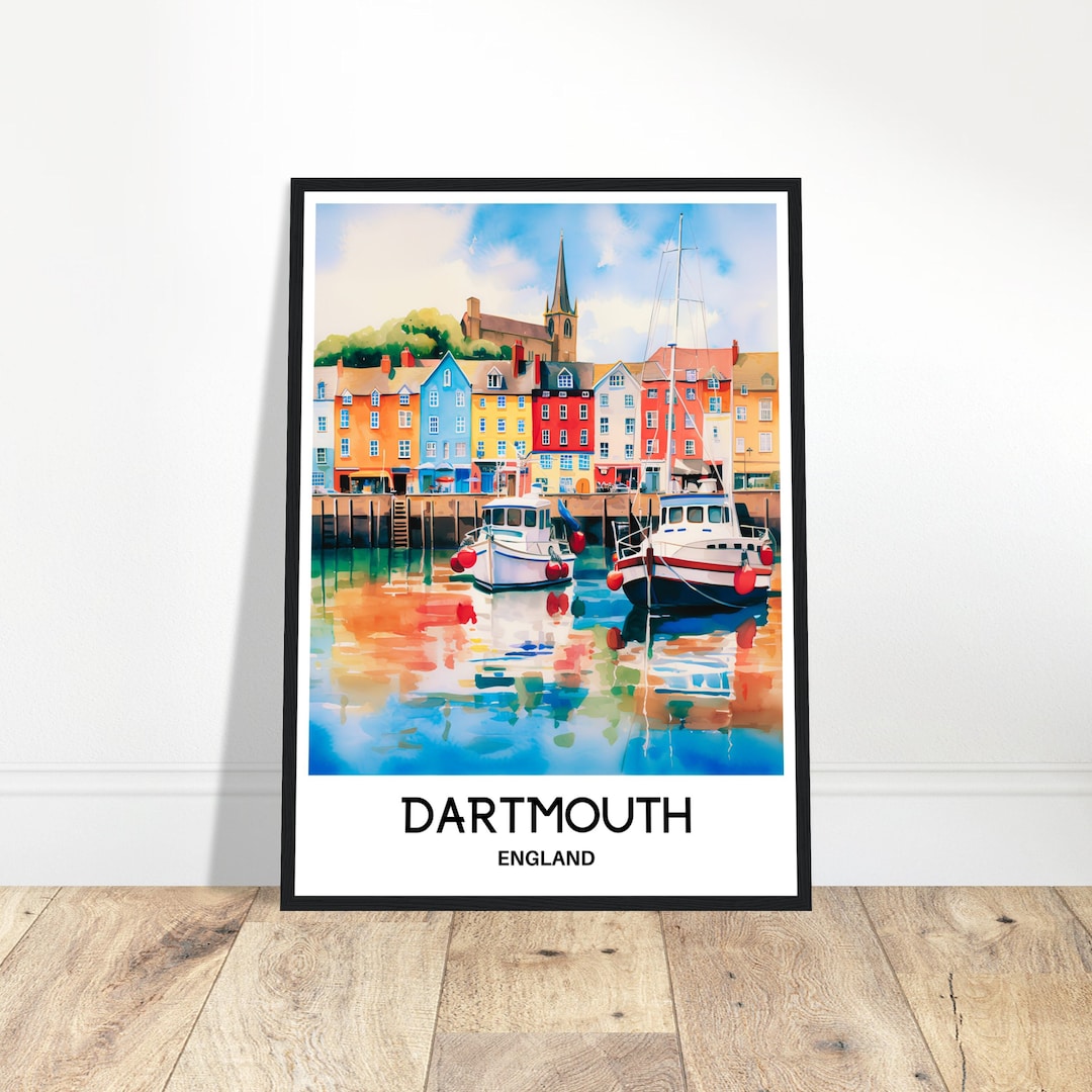 Dartmouth Watercolor Print Dartmouth Travel Poster English Art Print