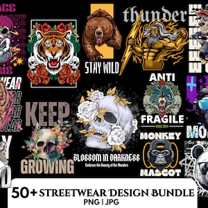 Diseño de estilo urbano streetwear, paquete de diseño de camisetas PNG y archivo JPG, ropa urbana, cultura pop, diseño americano, streetwear urbano PNG.