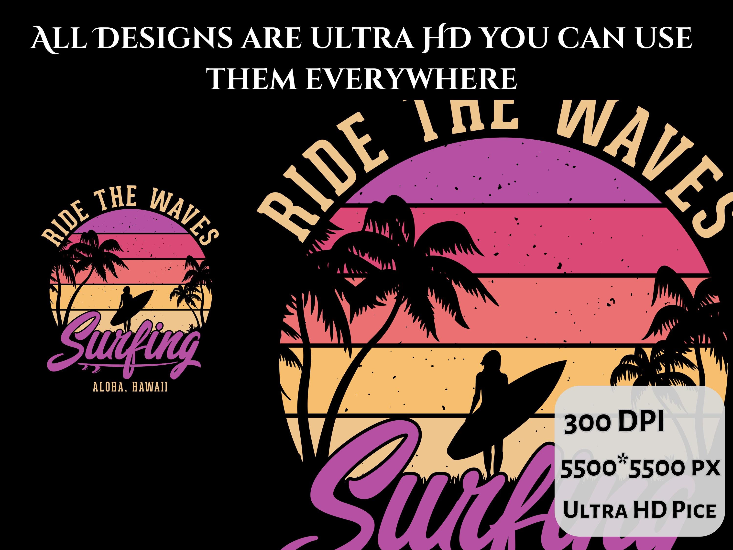 Surfing Design PNG Bundle: Beach Vibes Clipart (digital Download) - Etsy