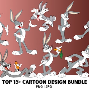 Cartoon T-shirt Design PNG and JPG, Cartoon Characters Printable Design, Cartoon Design for Wearable and Logo Stickers, Mega PNG Bundle.