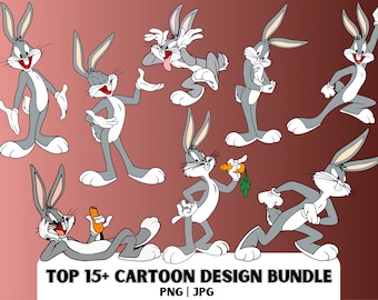 Cartoon Character PNG Bundle: Wearable & Logo Designs (Digital Download)