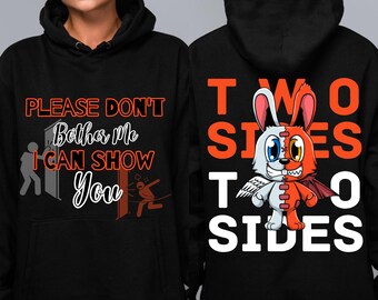 Urban Streetwear PNG Design: Two Sides Bear, Motivational Quote (Digital Download)