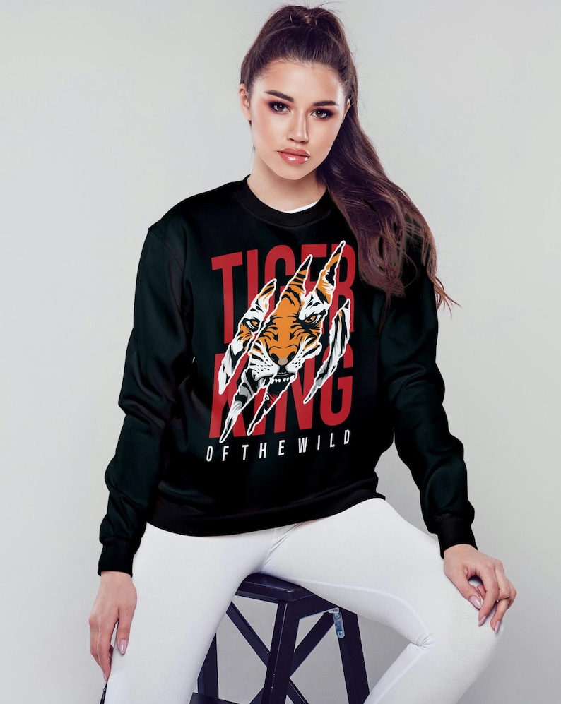 Tiger Design PNG-paket: Rytande tiger Clipart (digital nedladdning) bild 6