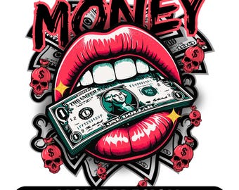 Projekt koszulki Money Streetwear: plik PNG i JPG (pobranie cyfrowe)