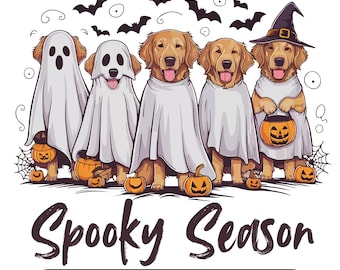 Hund PNG - Halloween Geist Design für T-Shirts (Digitaler Download