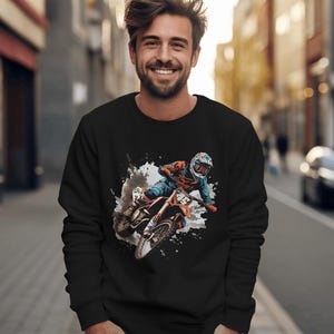 Motorcykel-T-shirtdesignpaket: 40 PNG/JPG Motorcross-designer (digital nedladdning) bild 6