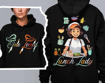 Lunch Lady PNG Design: Food Service T-Shirt Print (Digital Download)