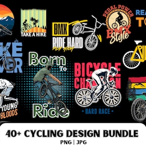 サイクリング バンドル PNG、自転車 T シャツ デザイン バンドル、サイクリスト PNG、ロード バイク、サイクル クォート デザイン、バイカー シャツ デザイン、サイクリング昇華。
