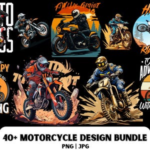 T-shirtontwerp motor, motorcrossontwerp png, T-shirtontwerpbundel motorrijders, crossmotor, motorstreetwear, stedelijke motorcrossstijl.