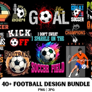 Football T-shirt Design, Soccer Design, Sport Design, Soccer Mom, Soccer Fans, Soccer Ball Image, Soccer Shirt PNG, Retro Soccer.