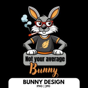 Bunny Design PNG, Bunny T-shirt Design, Easter Bunny Design, Bunny Hoodie Design, Retro Bunny PNG, Hip Hop Bunny Design, Cute Bunny Design.