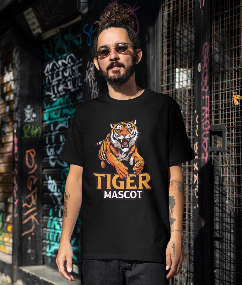 Tiger Design PNG-paket: Rytande tiger Clipart (digital nedladdning) bild 3
